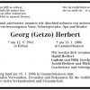 Herbert Georg 1941-2006Todesanzeige